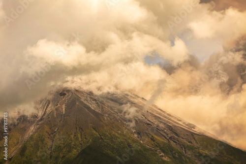 Bursts Of Ash And Gas From Ecuador Tungurahua Volcano, South America 