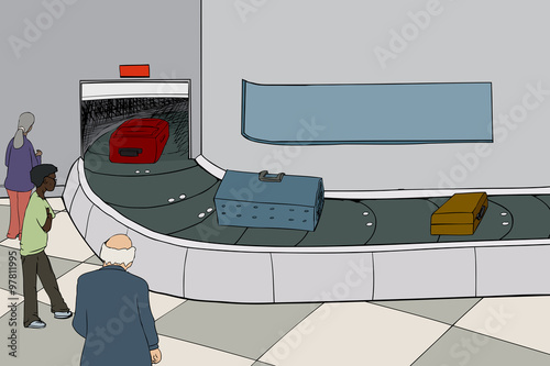 Passengers Waiting to Claim Bags