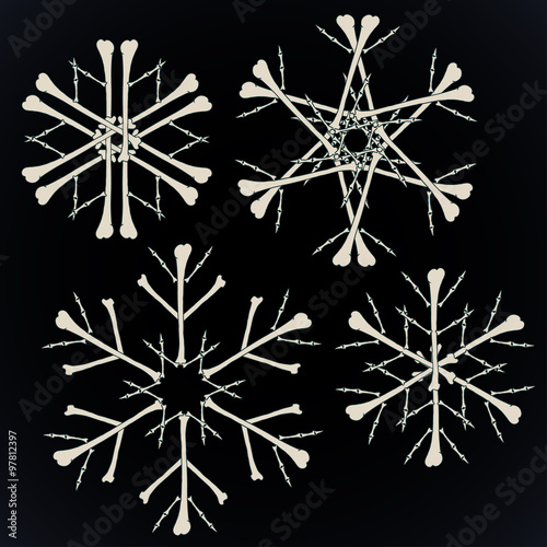 Bones jolly snowlakes