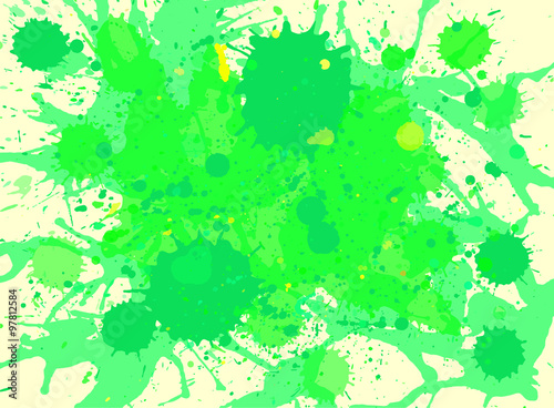 Green paint splashes background