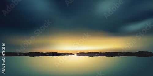 Paysage Soleil sombre