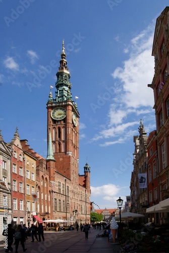 cityscape of Gdansk with old buildings