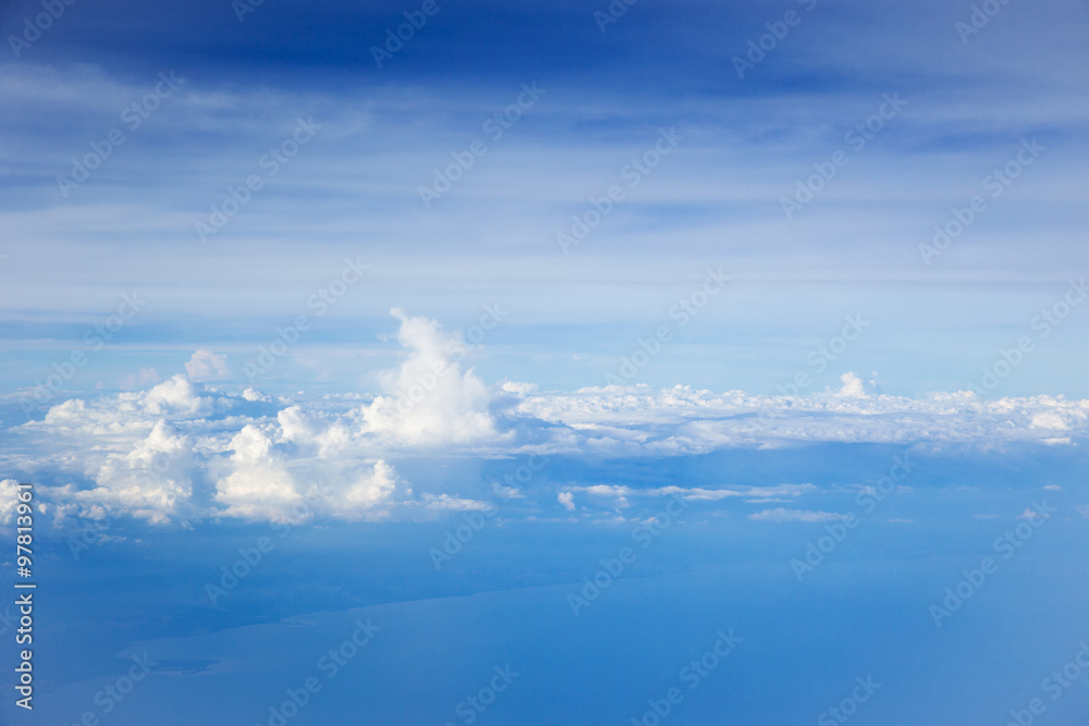 Blue sky with clouds background Blue sky with clouds background