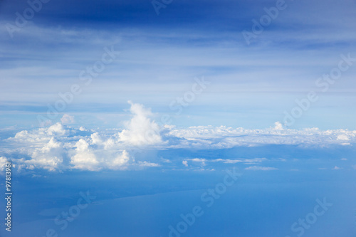 Blue sky with clouds background