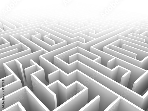 endless maze 3d illustration