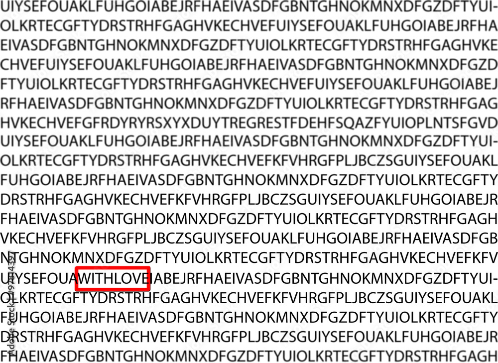 with love. letters background