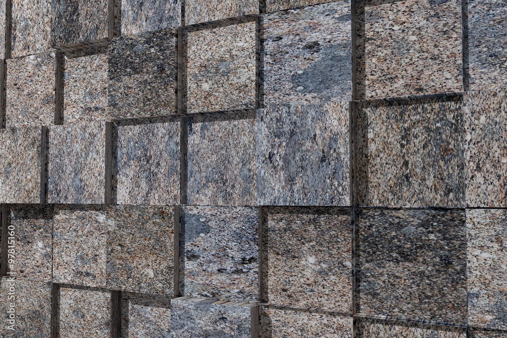 Fototapeta premium textured stone cubes