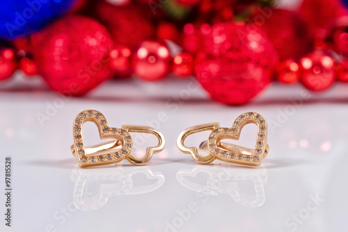 Gifts for new year - Golden earrings