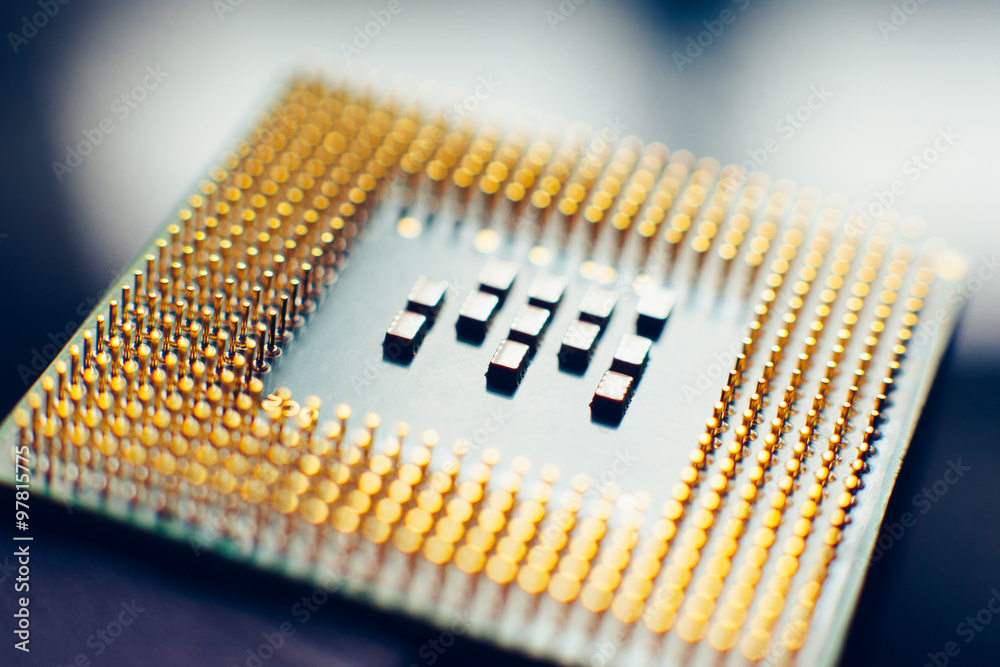 Computer cpu (central processor unit). Closeup Computer cpu (central processor unit). Closeup