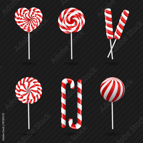 collection of vector lollipops