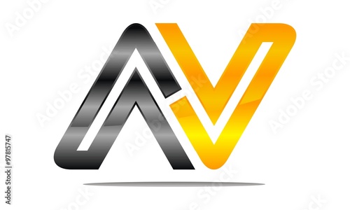 Letter AV Modern Logo