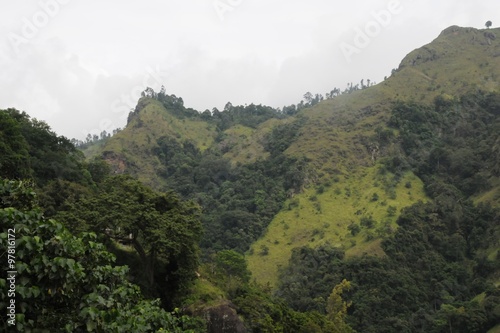 Mountain landscape in the surroundings of Nuwara Eliya.