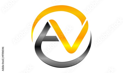 Letter AV Modern Logo