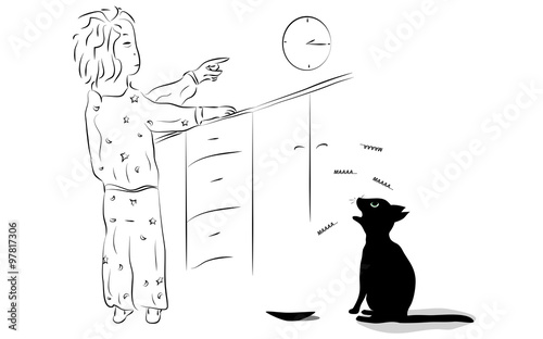 Ночной кот, серия изображений-приключений про черного кота