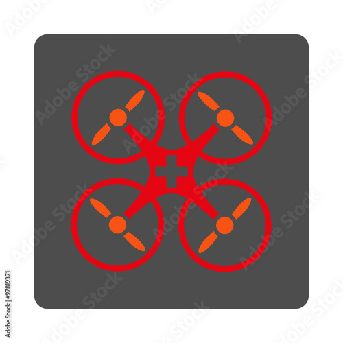 Medical Drone Flat Button