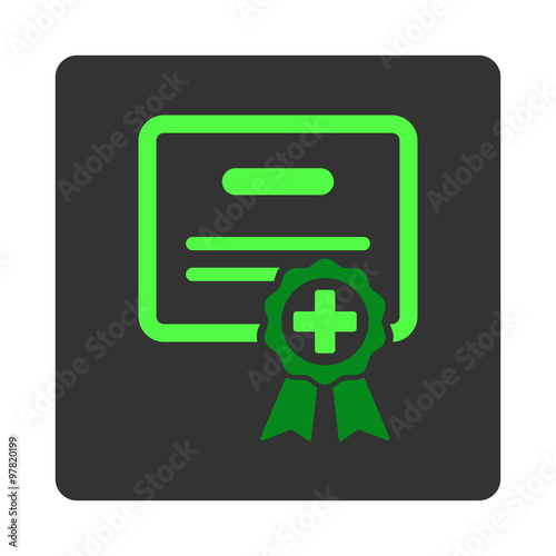 Medical Certificate Flat Button