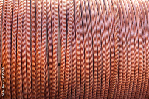 large spools of electric cable