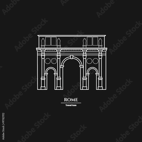 Rome Landmark Outline  1