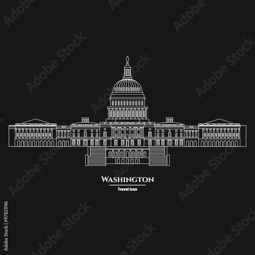 Washington United States Capitol Icon  1