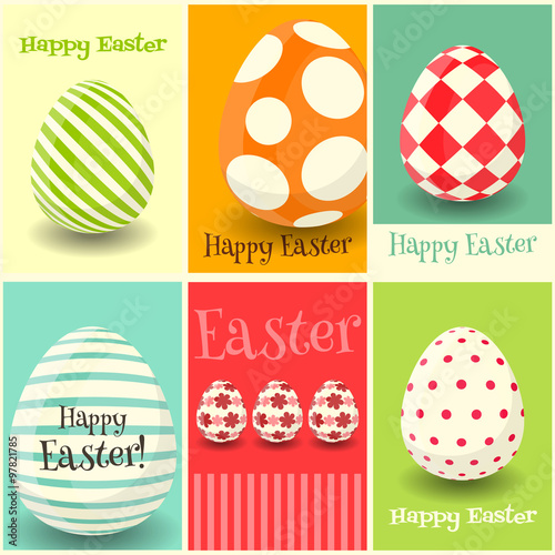 Happy Easter Greeting Card Set
