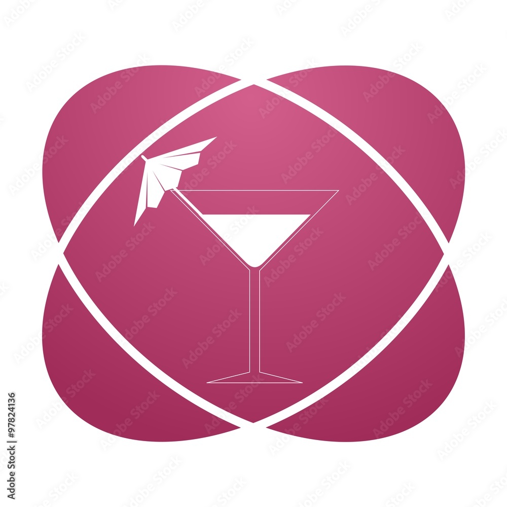 Pink sign martini glass Pink sign martini glass