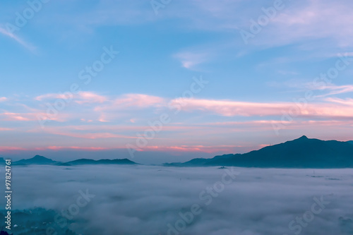 Fototapeta Naklejka Na Ścianę i Meble -  Fantastic sunrise in the mountains