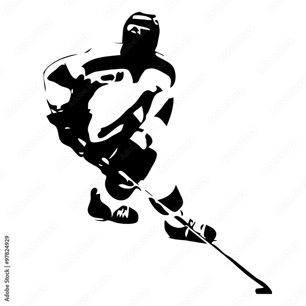 Obraz premium Ice hockey silhouette