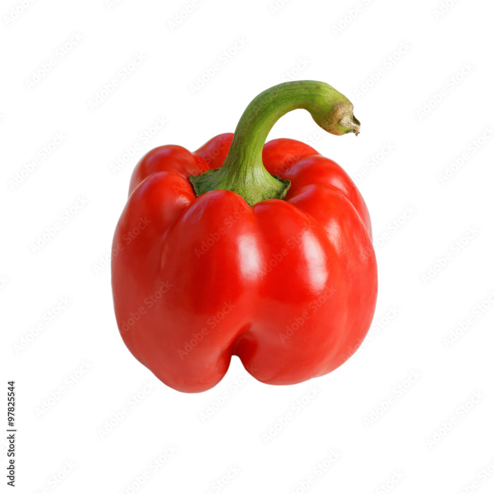 Red bulgarian pepper on isolated white Red bulgarian pepper on isolated white