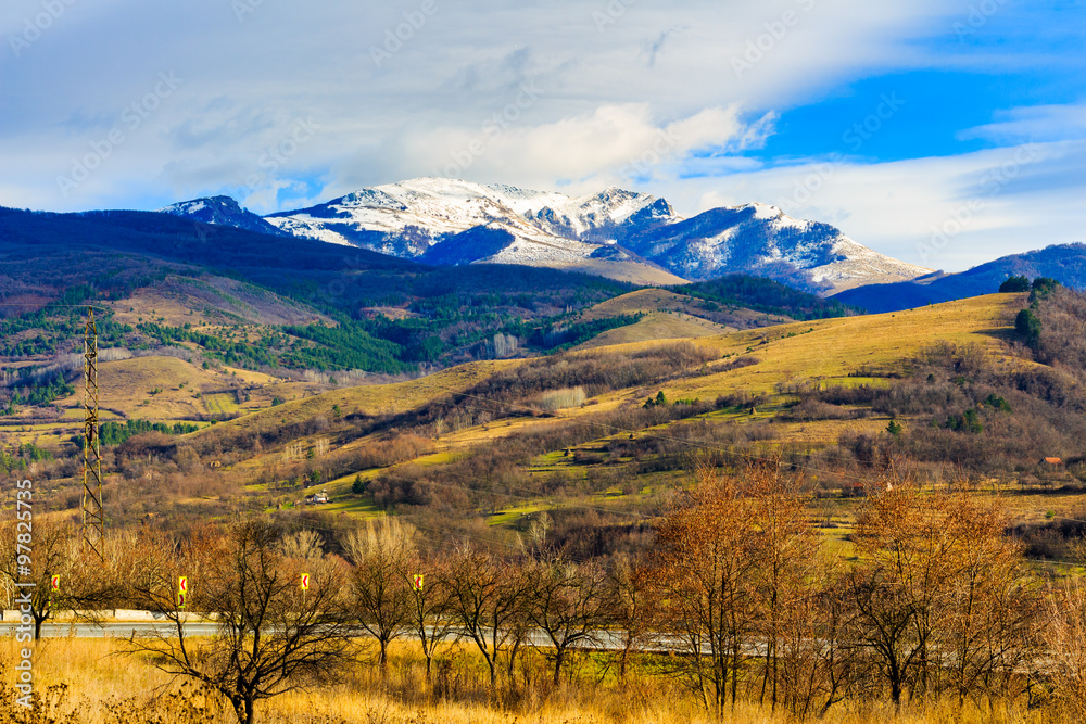 Landscapes of carpathian mountains, Romania