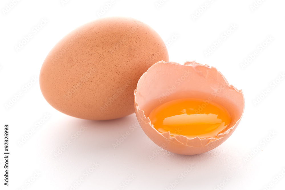 Raw eggs isolated on white Raw eggs isolated on white