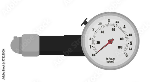 Tire pressure gauge illustration