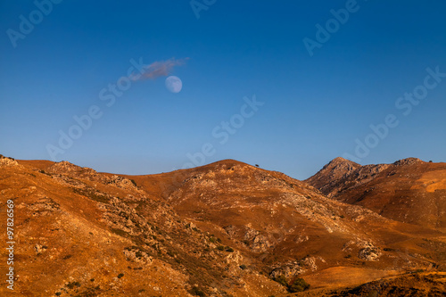 Луна в горах Крита. Греция. Крит