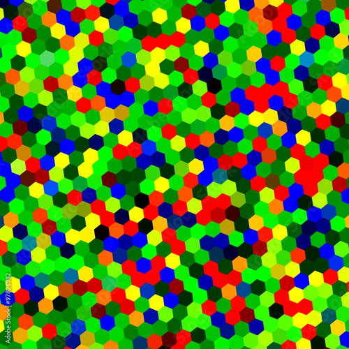Wallpaper Mural Abstract hexagon noise. Modern digital art. Odd tiling. Torontodigital.ca