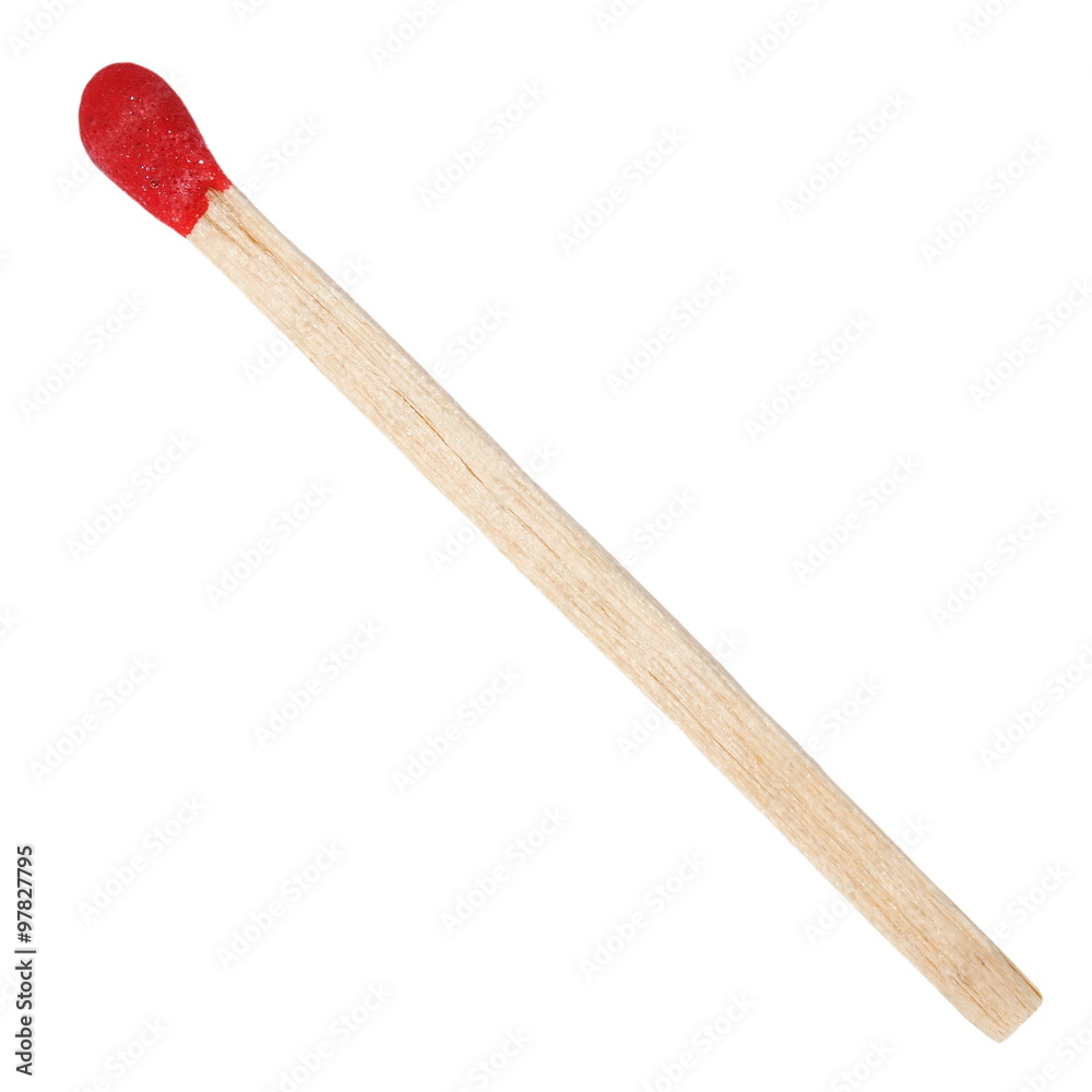 macro red match isolated on white background, with clipping path macro red match isolated on white background, with clipping path