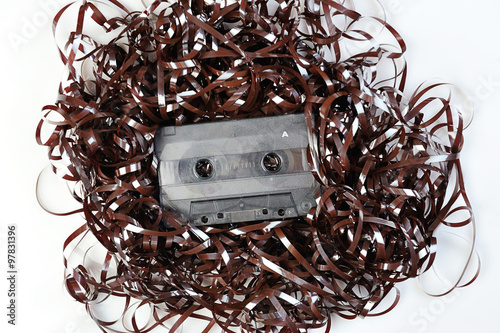 Audio casette with tape photo