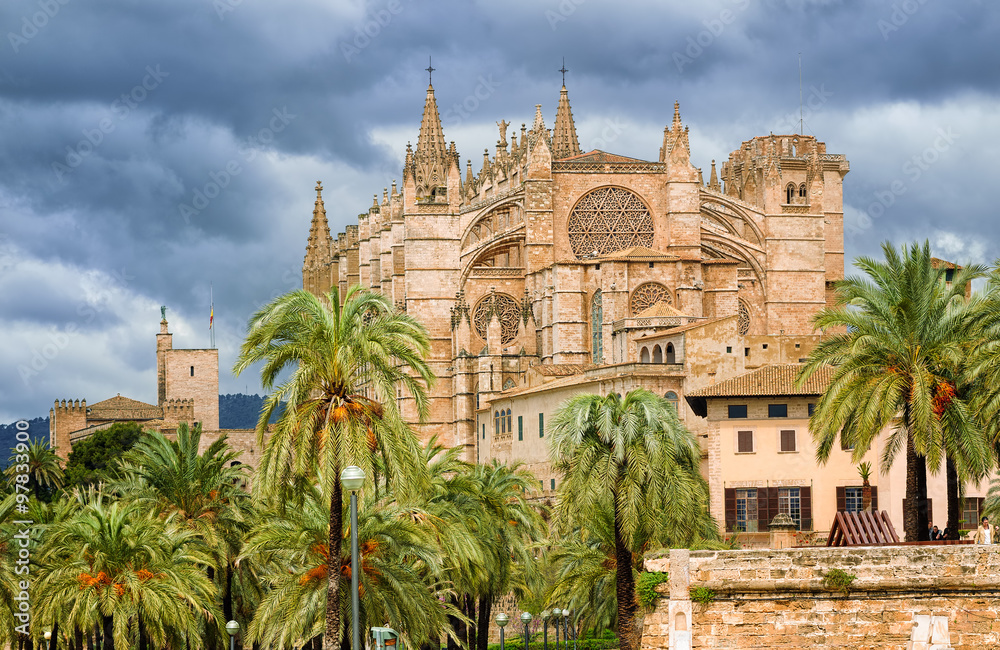 Gothic style Dome of Palma de Mallorca, Spain