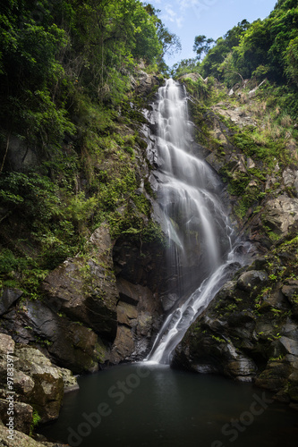 Mirror Pool Waterfall in New Territories  Hong Kong  China.