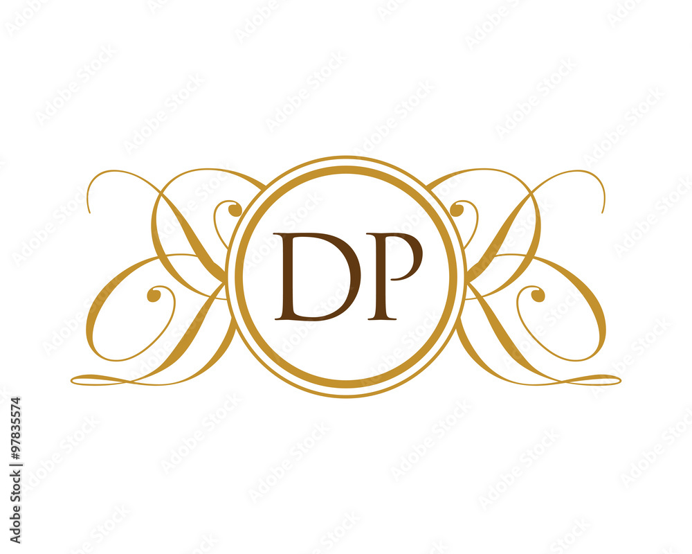 DP Luxury Ornament initial Logo DP Luxury Ornament initial Logo