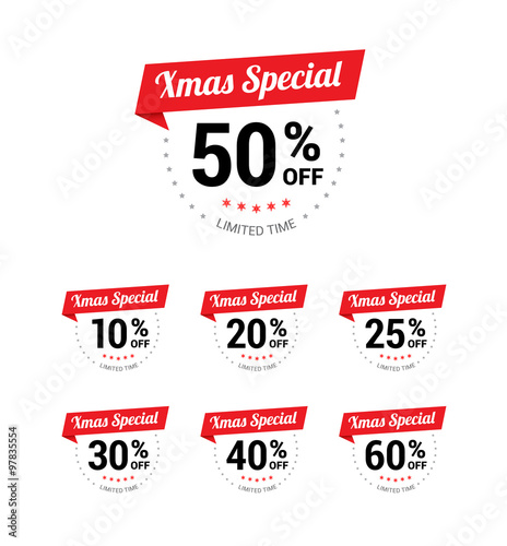 Xmas Special % Off Labels