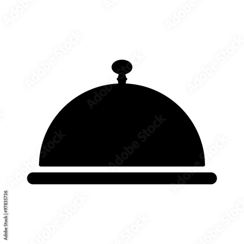 Cloche servicing plate flat icon for apps and websites