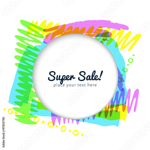 Vector template of highlighter frame 