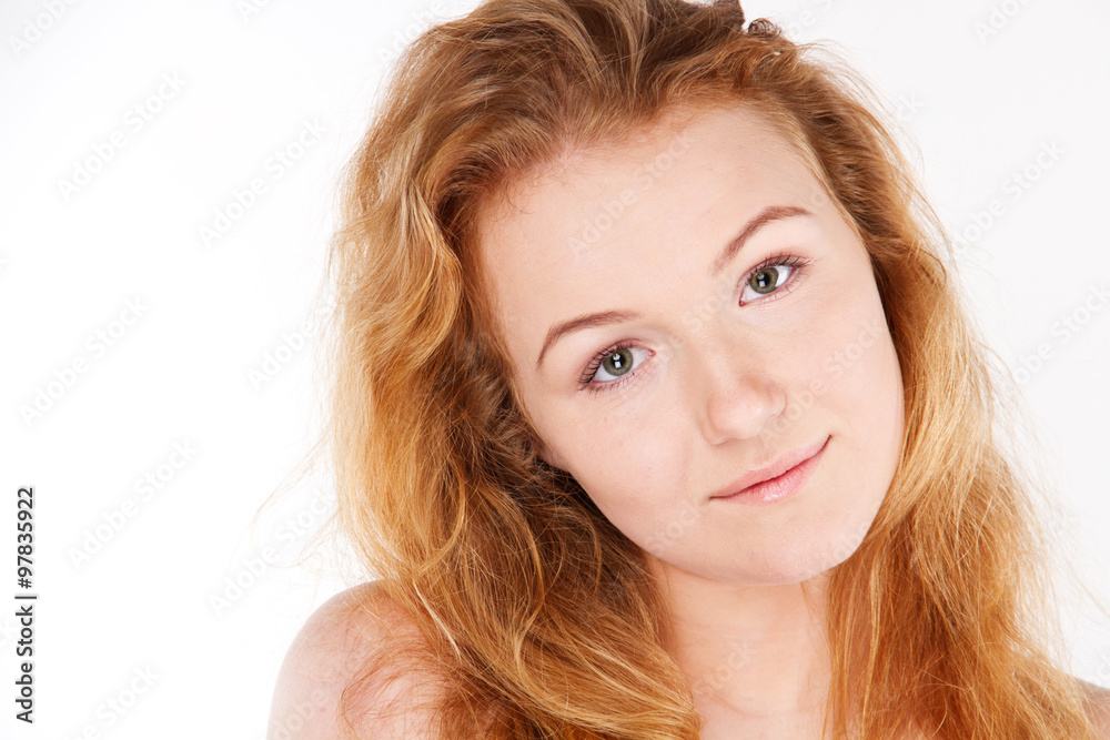 Portrait of happy cheerful smiling young beautiful woman
