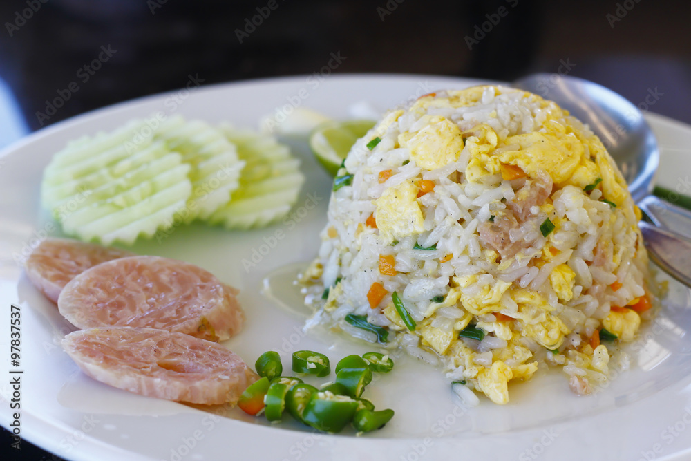 Stock Photo:.fried rice ,Thai cuisine Stock Photo:.fried rice ,Thai cuisine