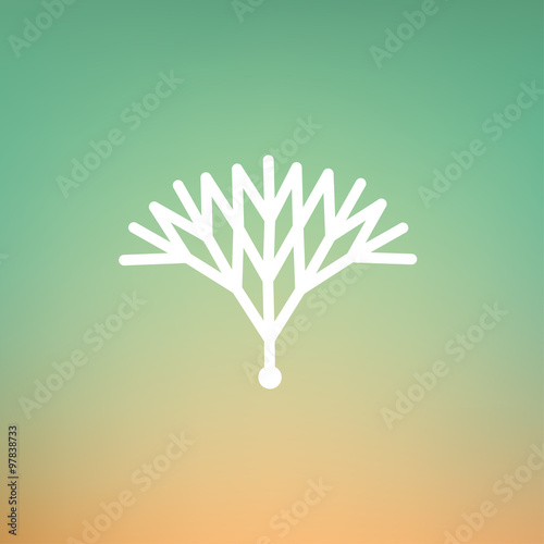 Vector Minimalistic Linear Cybernetic Circuit Tree Logo in a Simple Modern Style
