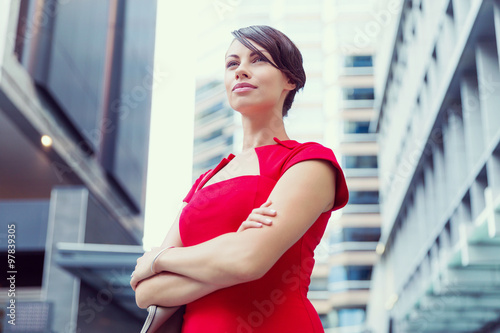 Free Download Portrait of businesswoman outside - GFXLoad