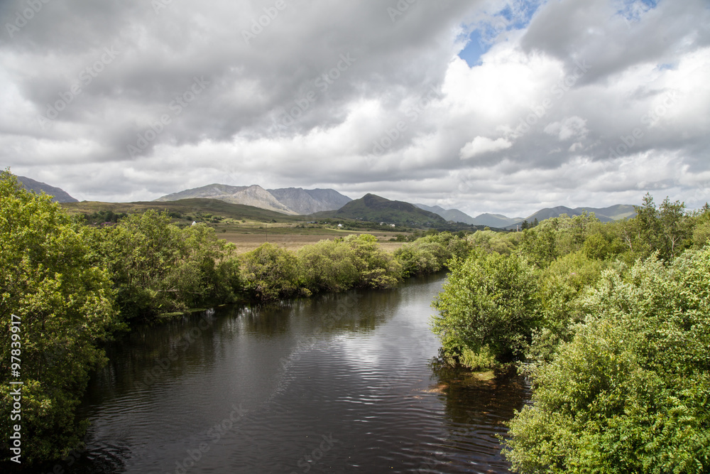 Beautiful and wild inland Connemara, Ireland