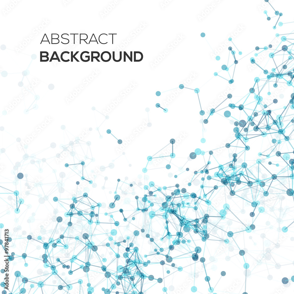 Fototapeta premium Abstract line background with circles