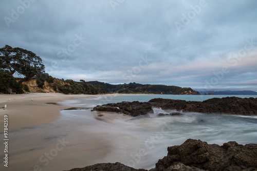 Beach Blue Sky Landscape North Island New Zealand cormandel Wharekaho photo