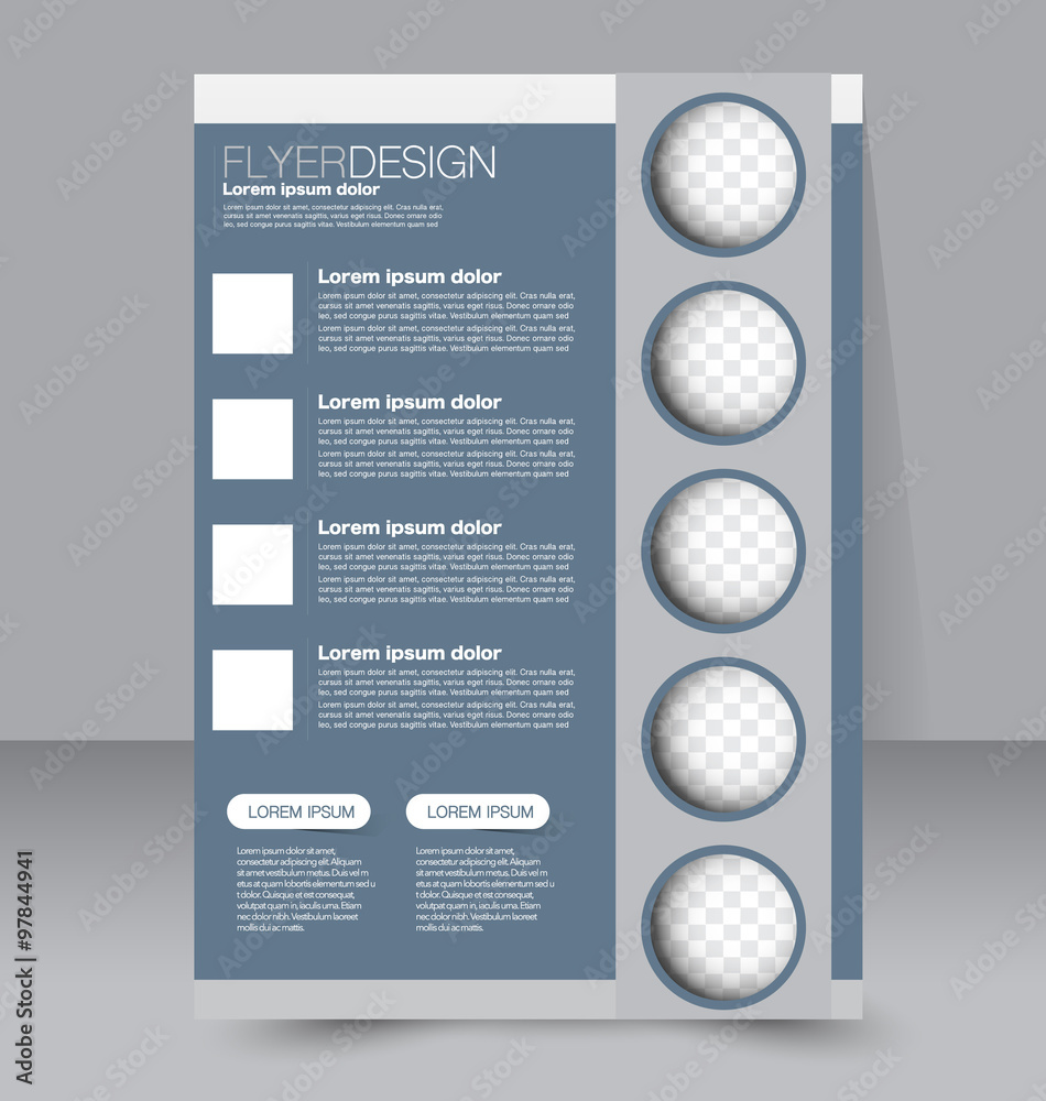 Flyer template. Business brochure. Editable A4 poster for design, education, presentation, website, magazine cover. Grey color. Flyer template. Business brochure. Editable A4 poster for design, education, presentation, website, magazine cover. Grey color.