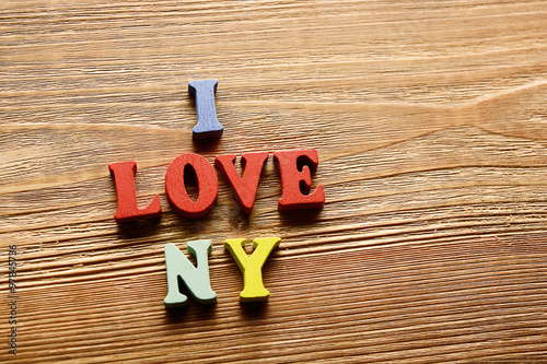 I Love New York   letters   on   wood